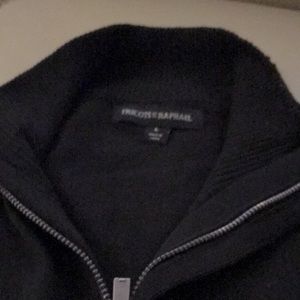 NWOT. Men’s Lightweight Cotton Long Sleeve Sweater. Black. 1/2 Zip Gorgeous!